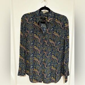J Crew long sleeve silk blouse